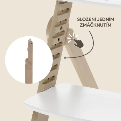 Zopa Dřevěná jídelní židlička Clipp Clapp Grey