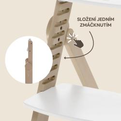 Zopa Dřevěná jídelní židlička Clipp Clapp White