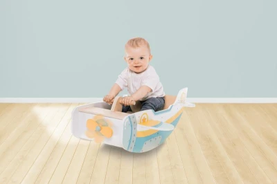 Zopa Dřevěná montessori houpačka letadlo Wood