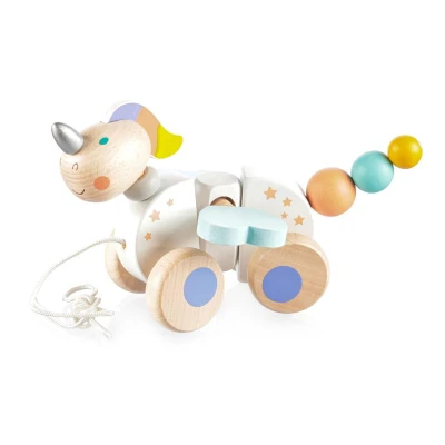 Zopa Dřevěná tahací hračka Unicorn