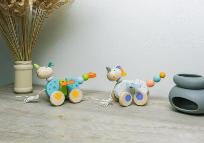 Zopa Dřevěná tahací hračka Unicorn