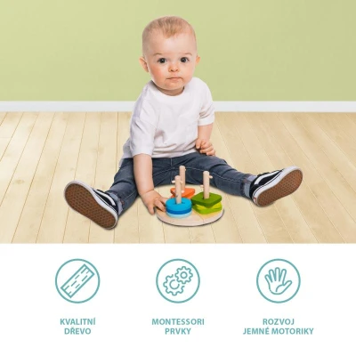 Zopa Dřevěné Montessori puzzle Wood