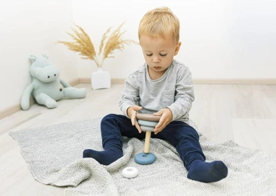 Zopa Dřevěné nasazovací kroužky Blue