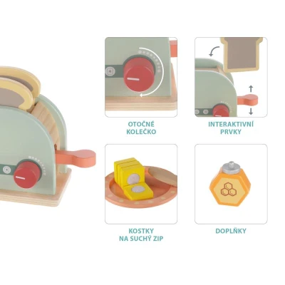 Zopa Dřevěný toaster set Wood
