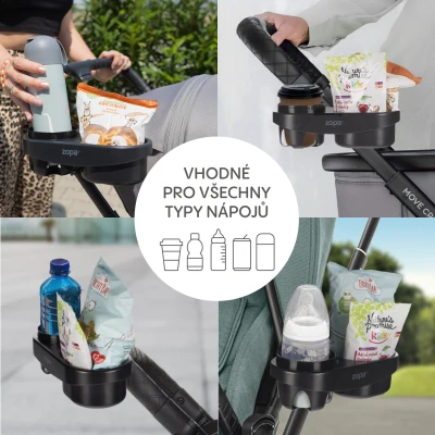 Zopa Držák na svačinu na kočárek Black