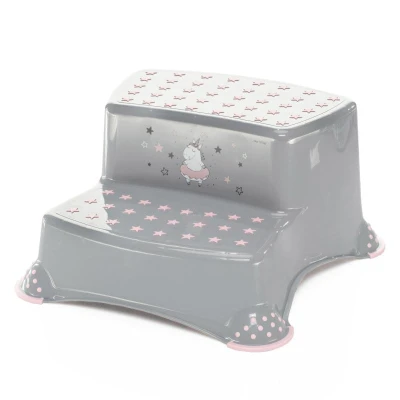Zopa Dvojstupínek k WC/umyvadlu Unicorn Grey/Pink