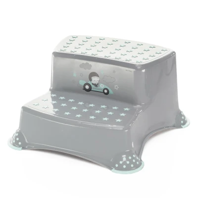 Zopa Dvojstupínek k WC/umyvadlu Racer Grey/Mint