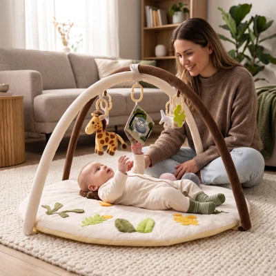 Zopa Interaktivní hrací deka s hrazdou Cuddle Safari