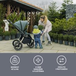 Zopa Kočárek MOVE Cross 2 + hl. korba XL zdarma Antique Green/Black