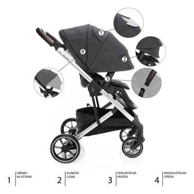 Zopa Kočárek Quest Vulcan Black/Silver