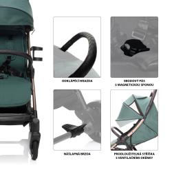 Zopa Kočárek Quiq 2 Antique Green/Gold