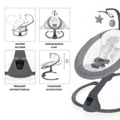 Zopa Lehačka Lullaby Gray stars/Grey