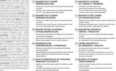 Zopa Magnetický uzávěr skříněk/zásuvek 4 ks bílý