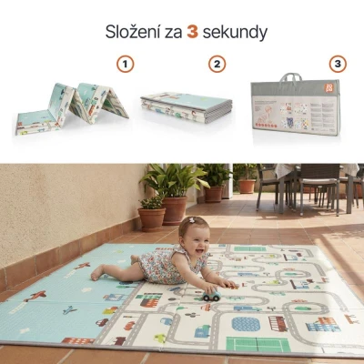 Zopa Multifunkční pěnová skládací podložka oboustranná 200x150 Dino