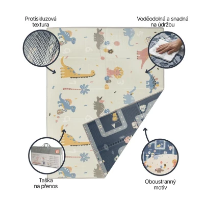 Zopa Multifunkční pěnová skládací podložka oboustranná 200x150 Forest