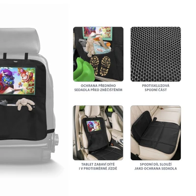 Zopa Ochrana sedadla pod autosedačku s kapsou na tablet černá