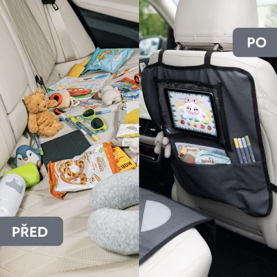 Zopa Ochrana sedadla pod autosedačku s kapsou na tablet omyvatelná Grey