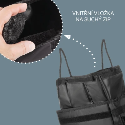 Zopa Odpadkový koš do auta vodotěsný s víkem Black