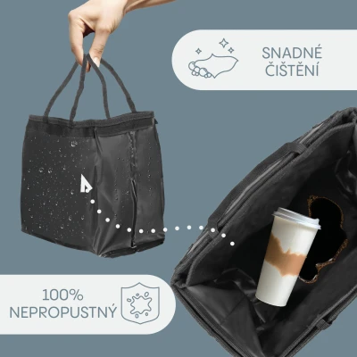 Zopa Odpadkový koš do auta vodotěsný s víkem Black