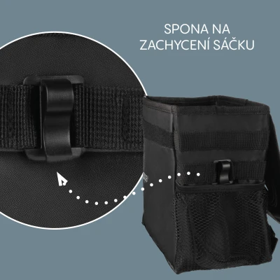 Zopa Odpadkový koš do auta vodotěsný s víkem Black