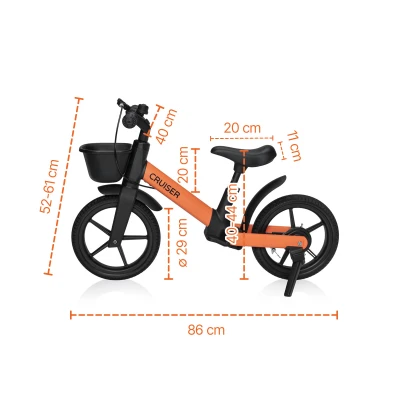 Zopa Odrážedlo Cruiser s brzdou District Brown