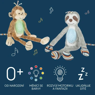 Zopa Plyšový usínáček s projektorem a melodiemi Raccoon