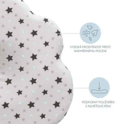 Zopa Polštářek z paměťové pěny Pink stars