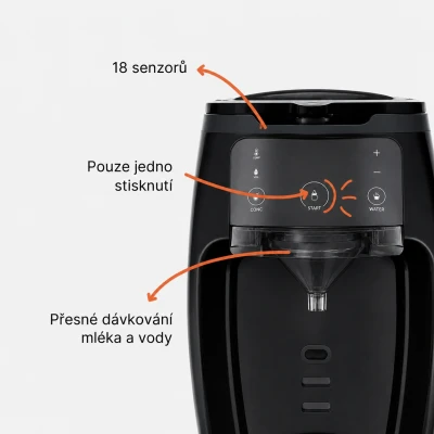 Zopa Přístroj na přípravu kojeneckého mléka Babyccino Black