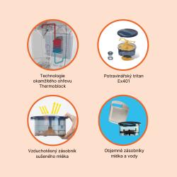 Zopa Přístroj na přípravu kojeneckého mléka Babyccino White