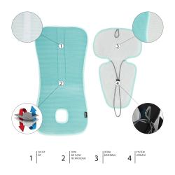 Zopa Prodyšná podložka do autosedačky Breeze sk. 2/3 Ice Grey
