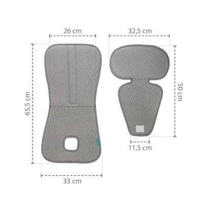 Zopa Prodyšná podložka do autosedačky Breeze sk. 2/3 Ice Grey