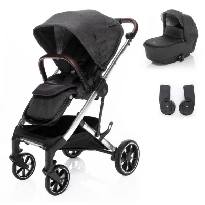 Zopa Set kočárek Quest+ korba+ adaptéry Vulcan Black/Silver