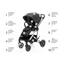Zopa Set kočárek Quest+ korba+ adaptéry Vulcan Black/Silver