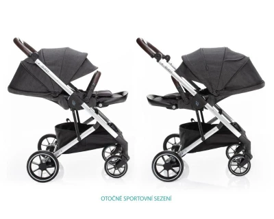 Zopa Set kočárek Quest+ korba+ adaptéry Vulcan Black/Silver