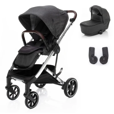 Zopa Set kočárek Quest+ korba+ adaptéry Vulcan Black/Silver