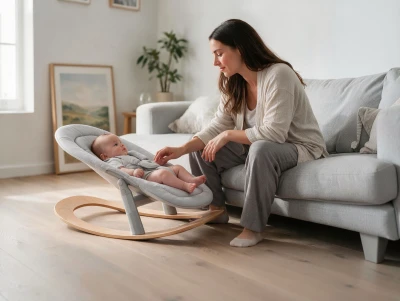 Zopa Set židlička Inspira 2 + novorozenecký set + houpací základna Cookie Beige