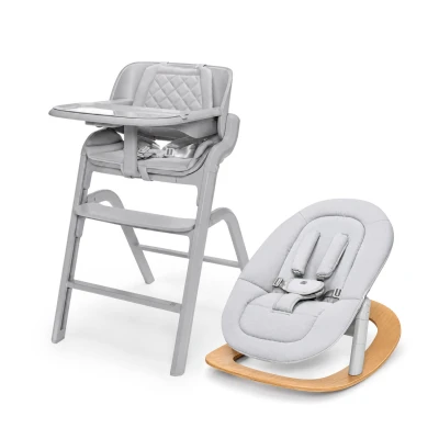 Zopa Set židlička Inspira 2 + novorozenecký set + houpací základna Oyster Grey