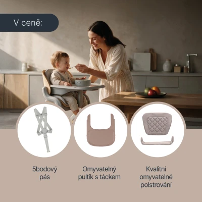 Zopa Set židlička Inspira 2 + novorozenecký set Oyster Grey