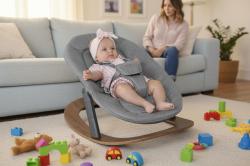 Zopa Set židlička Inspira + novorozenecký set + houpací základna Cookie Beige