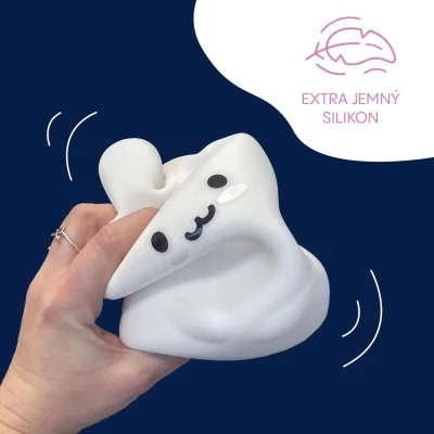 Zopa Silikonová LED noční lampička s hudbou Sova bílá