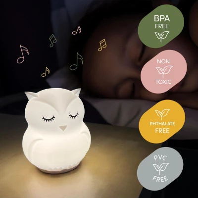 Zopa Silikonová LED noční lampička s hudbou Rabbit