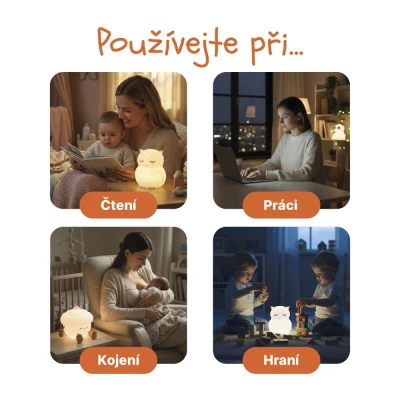Zopa Koala silikonová LED noční lampička