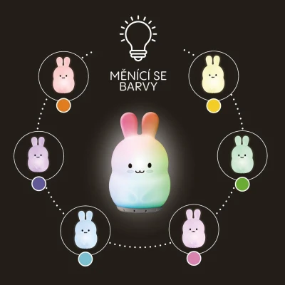 Zopa Silikonová LED noční lampička Rabbit