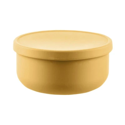 Zopa Silikonová miska s víčkem Mustard Yellow