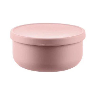 Zopa Silikonová miska s víčkem Old Pink