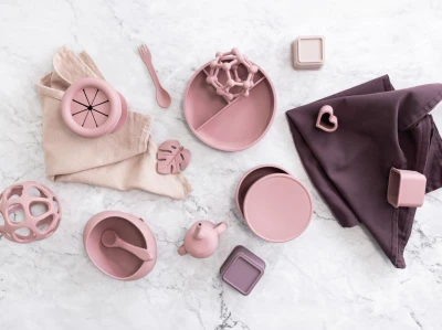 Zopa Silikonová miska s víčkem Sand Beige