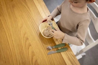 Zopa Silikonový dětský příbor Mustard Yellow