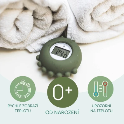 Zopa Silikonový digitální teploměr 2v1 Mustard Yellow