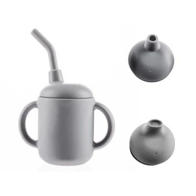 Zopa Silikonový hrníček 2v1 Dove Grey