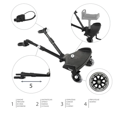 Zopa Stupátko ke kočárku Segboard 2 Black